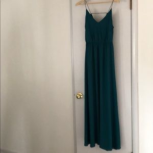 LOFT green dress with side slit - size 6 (NWT)